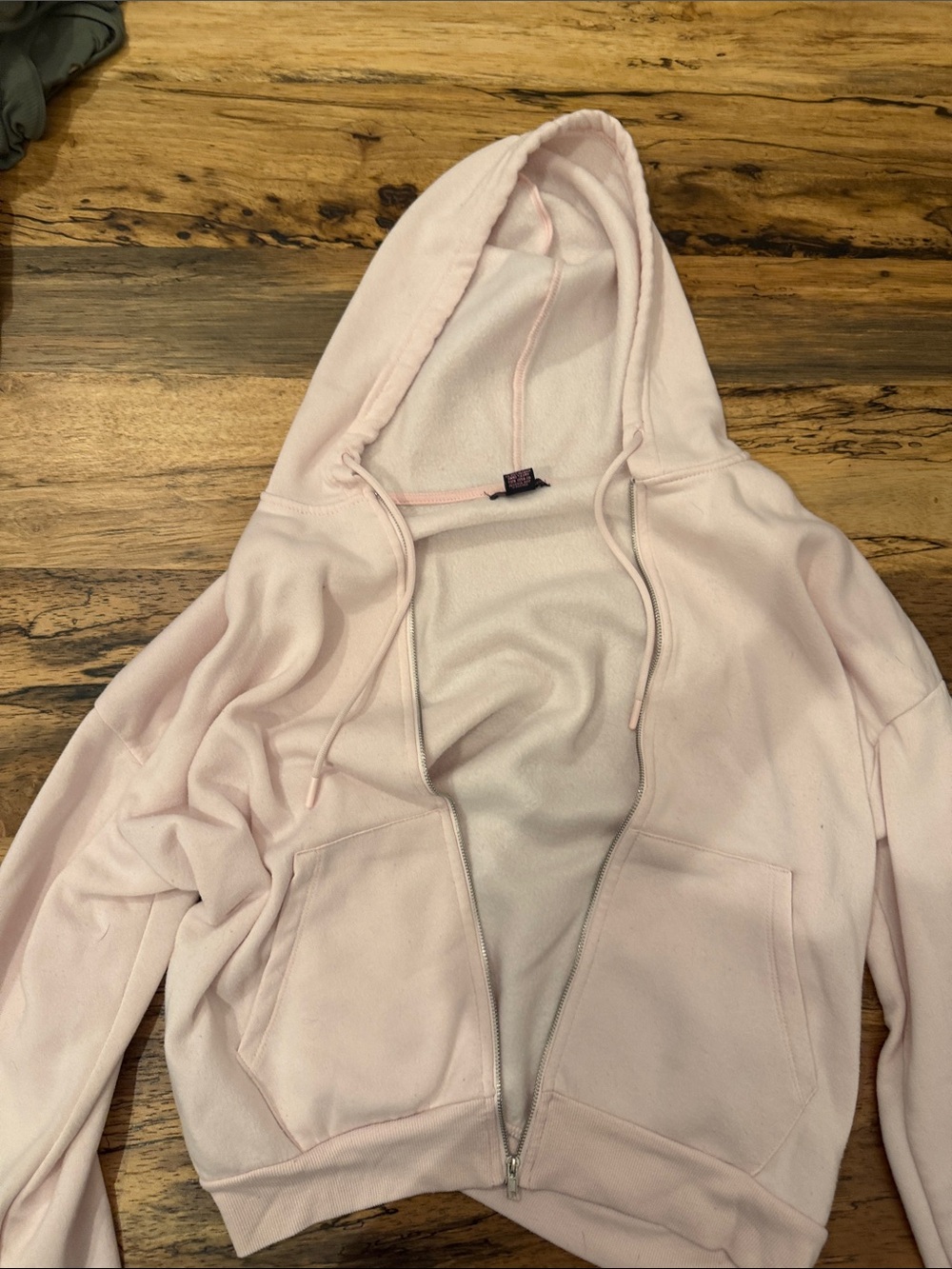 Women’s Light Pink Hooded Zip Jacket